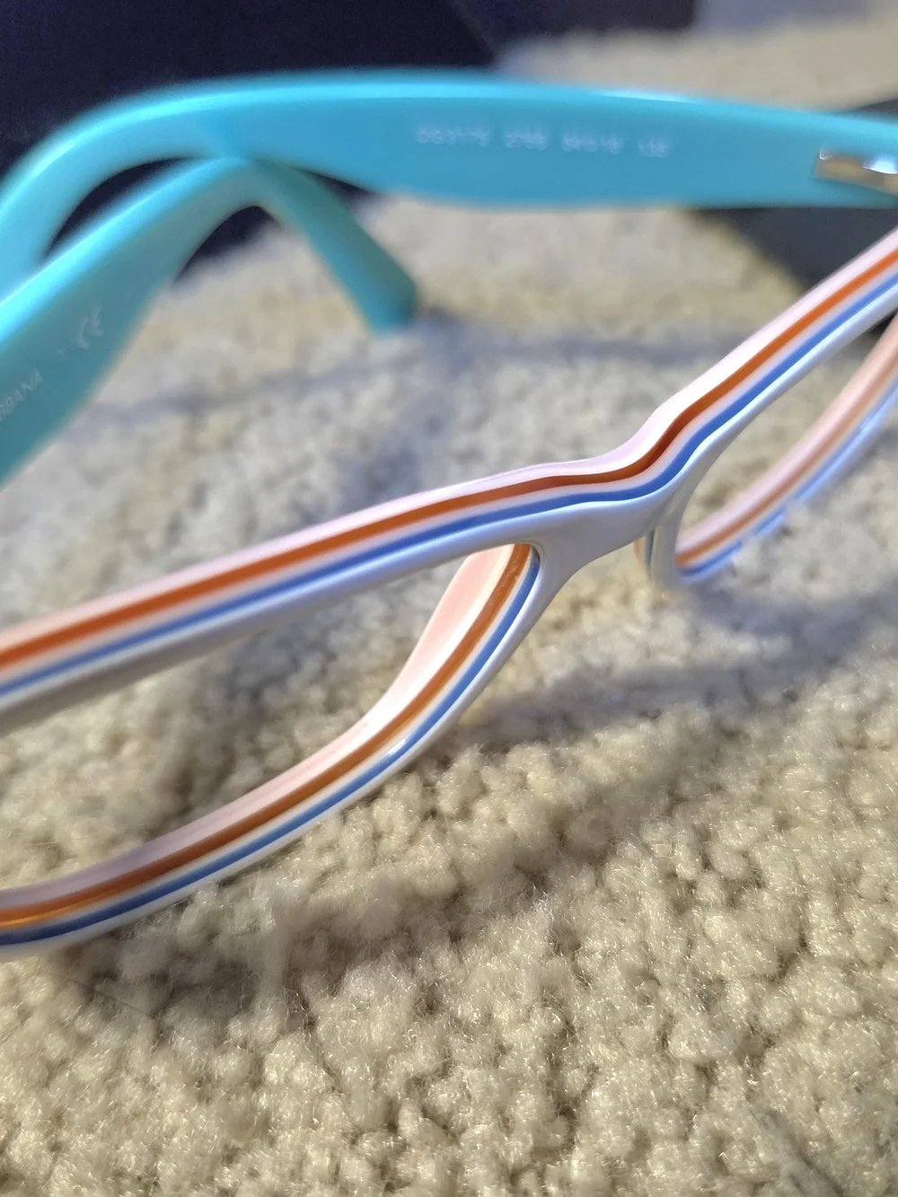 Dolce & Gabbana White Cat-Eye Eyeglasses